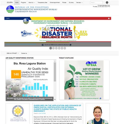 The EMB CALABARZON website is .